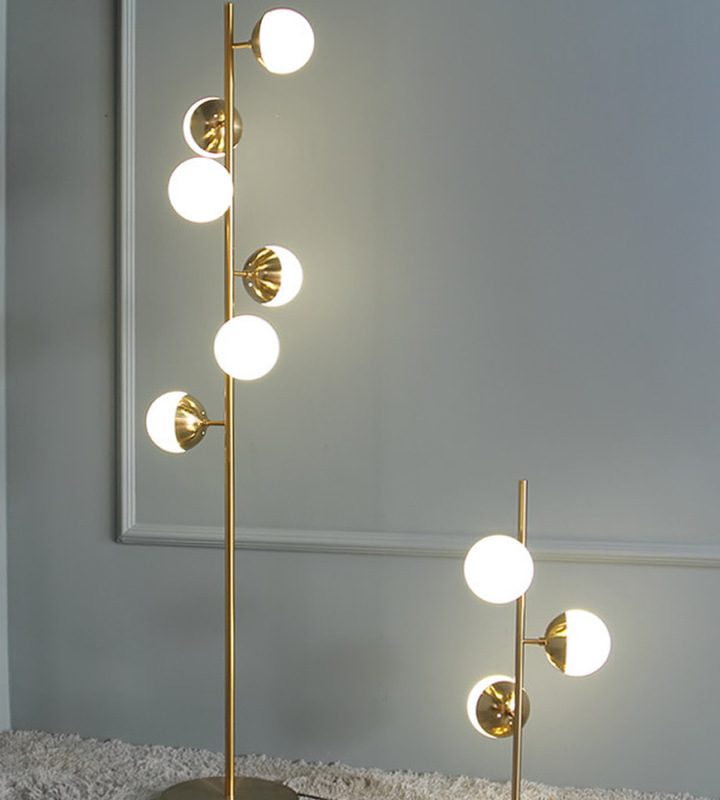 Lampara LED De Pie Moderna 6 Bombonas